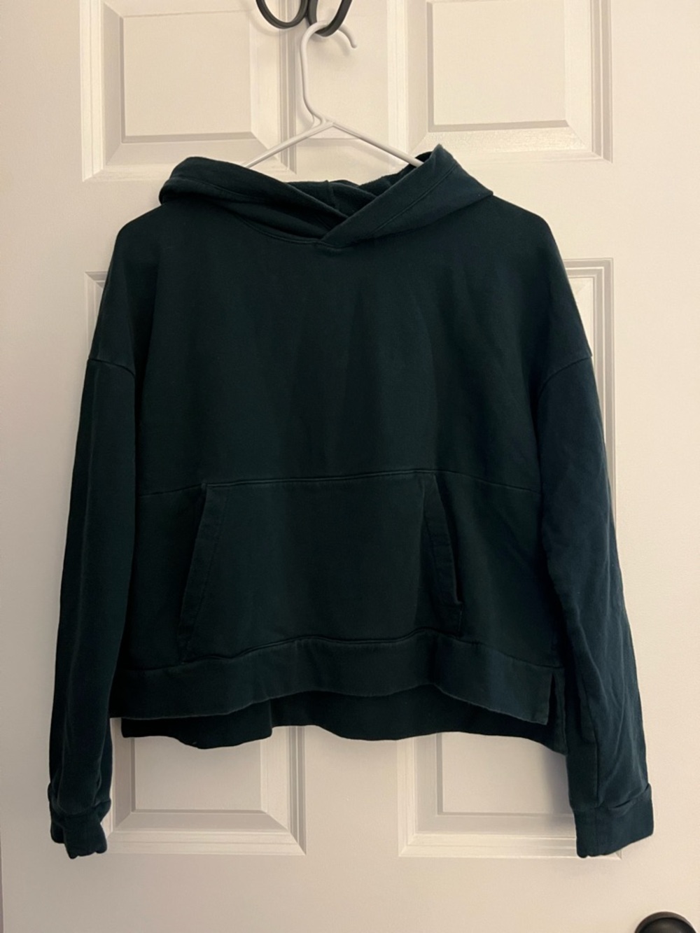 Women's Dark Hunter Green Relaxed Hooded Sweatshirt
